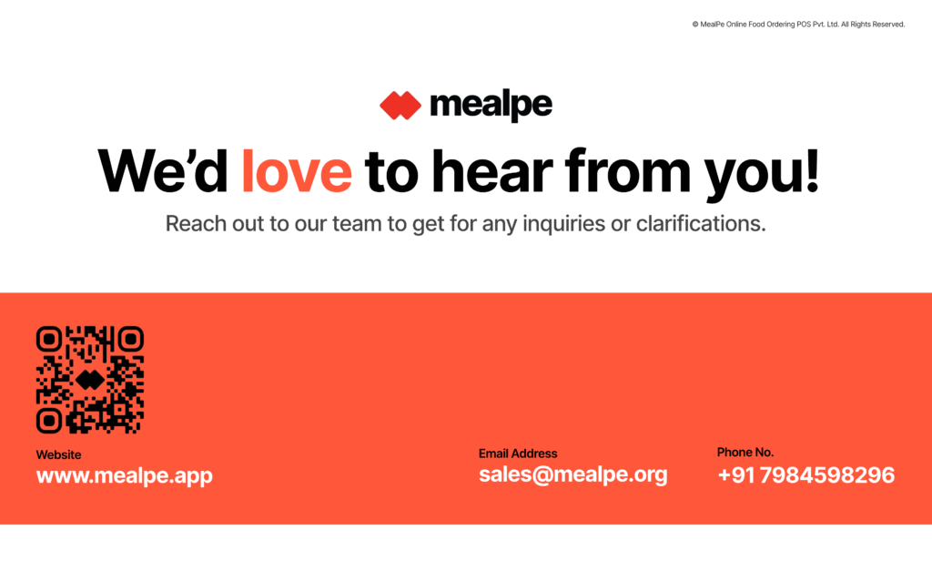 Use MealPe’s Canteen, Cafeteria, Mess & Food Court Software as SaaS | Exclusively for Food Vendors & Operators