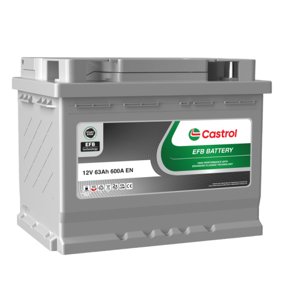 BATTERIA CASTROL 63Ah EFB 600A  - CST.EFB.L2.63