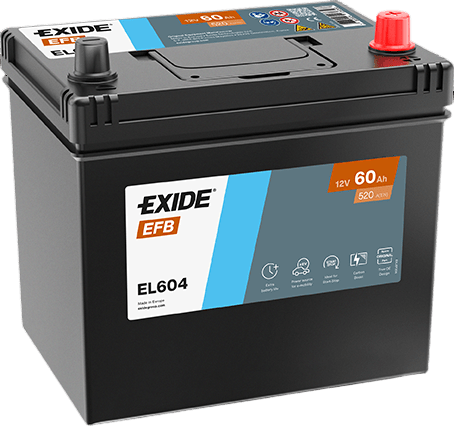 BATTERI EXIDE 60AH EFB DX - EL604