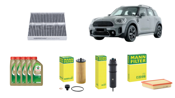 Kit tagliando completo Mini Cooper Countryman F60 olio 0W20 - K.TAGL.MINI.F60
