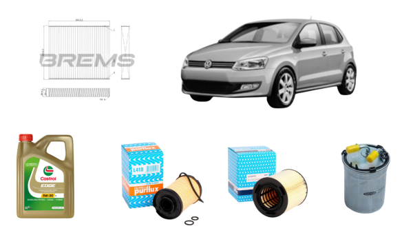 Kit tagliando completo Volkswagen Polo V (6R1, 6C1) - K.TAGL.POLO.V(6R1, 6C1)