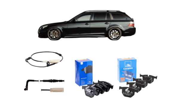 kit pastigle freni + sensori usura ate per bmw serie 5 touring e61 530 d - k.freni.bmw.tour530d