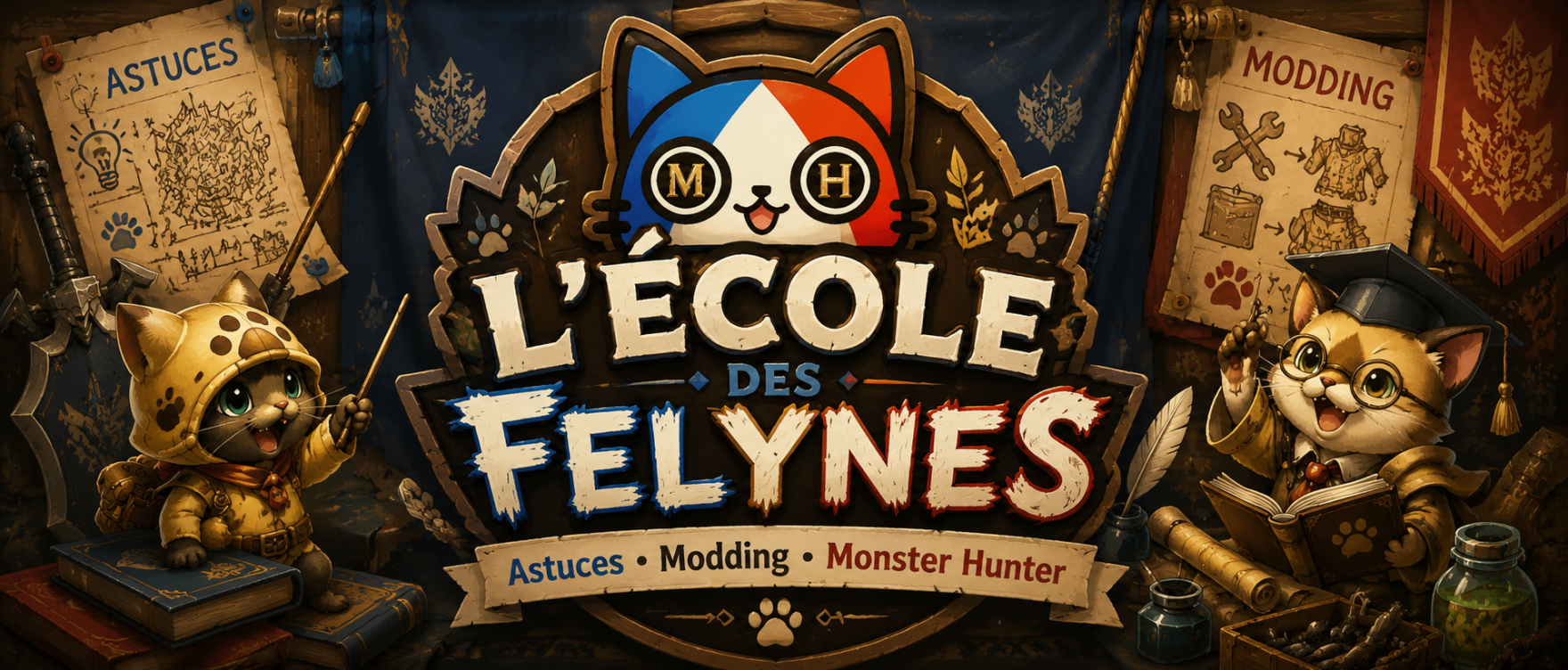 Bannière du serveur École des Felynes - Monster Hunter
