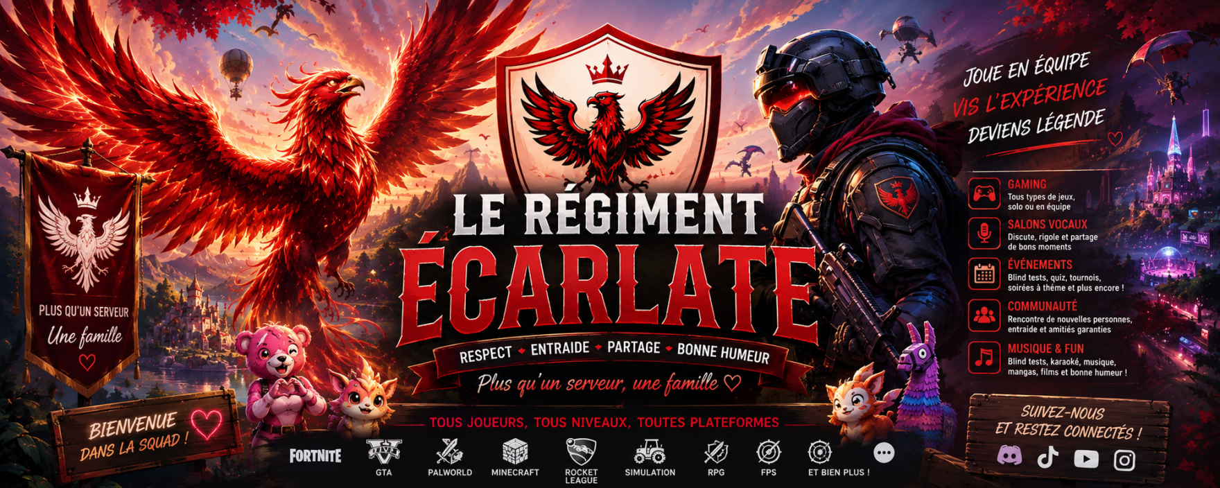 Bannière du serveur Le Régiment Ecarlate