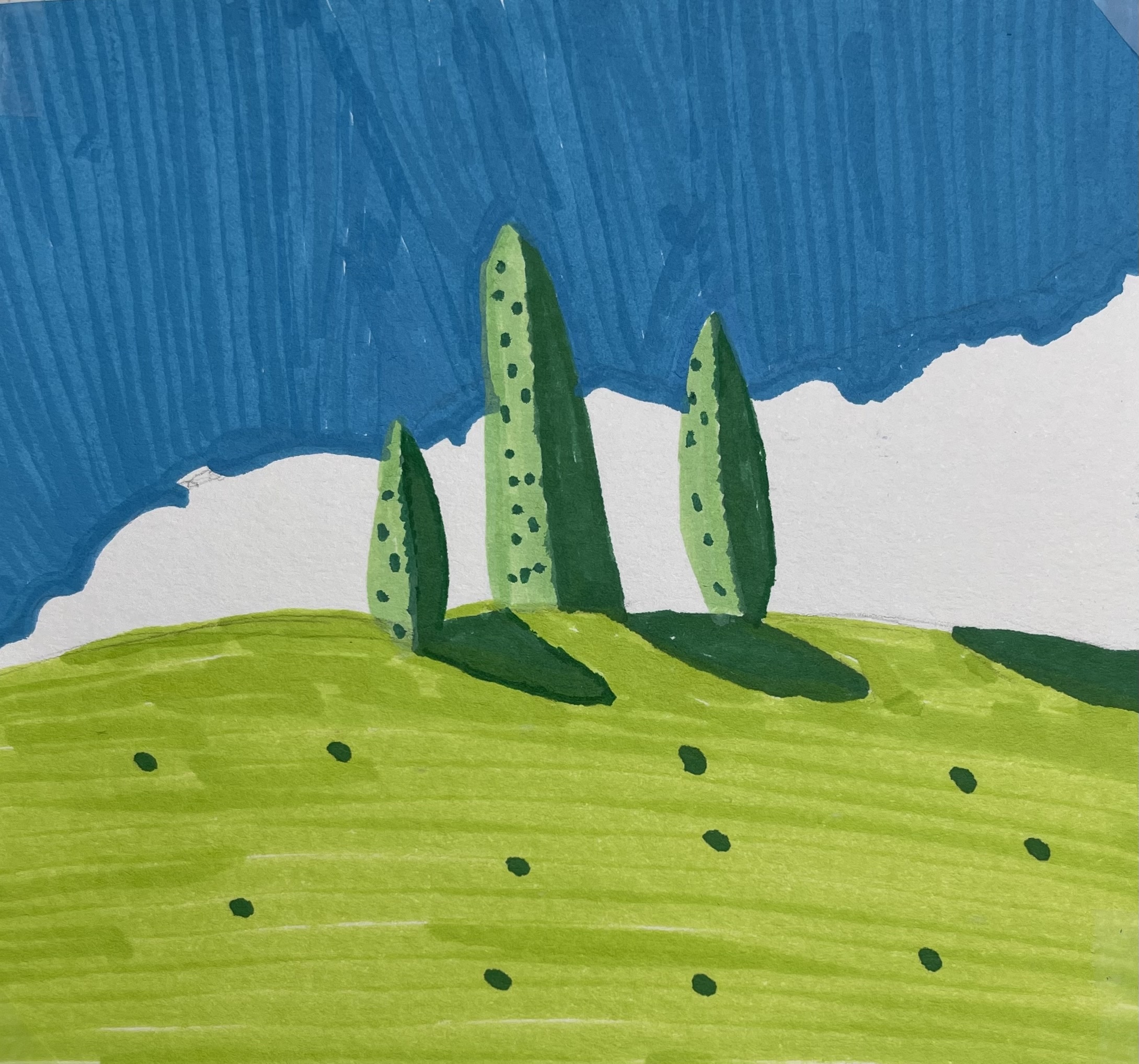 Trees on the Sunny Hill