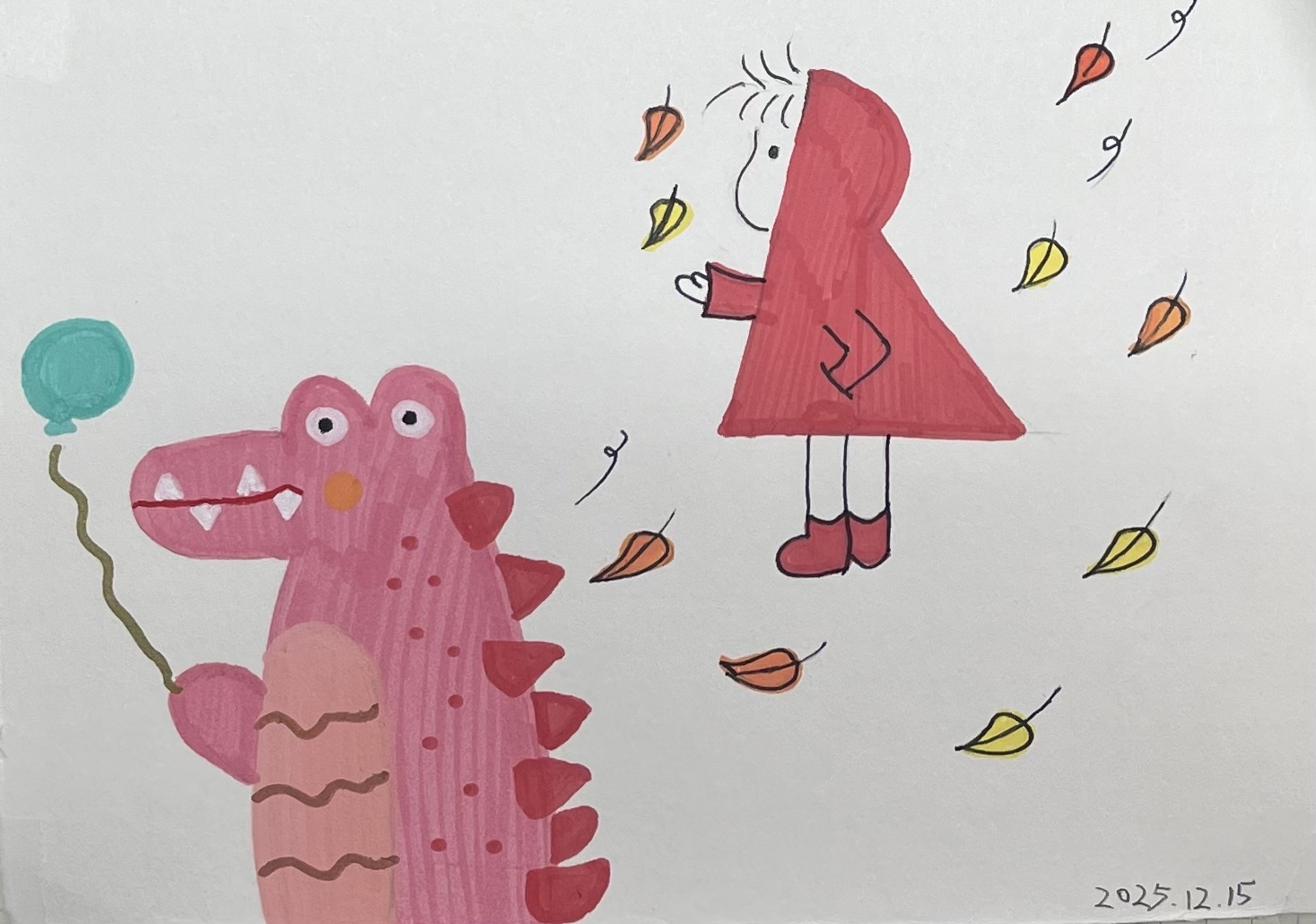 Autumn Walk With a Dragon Friend