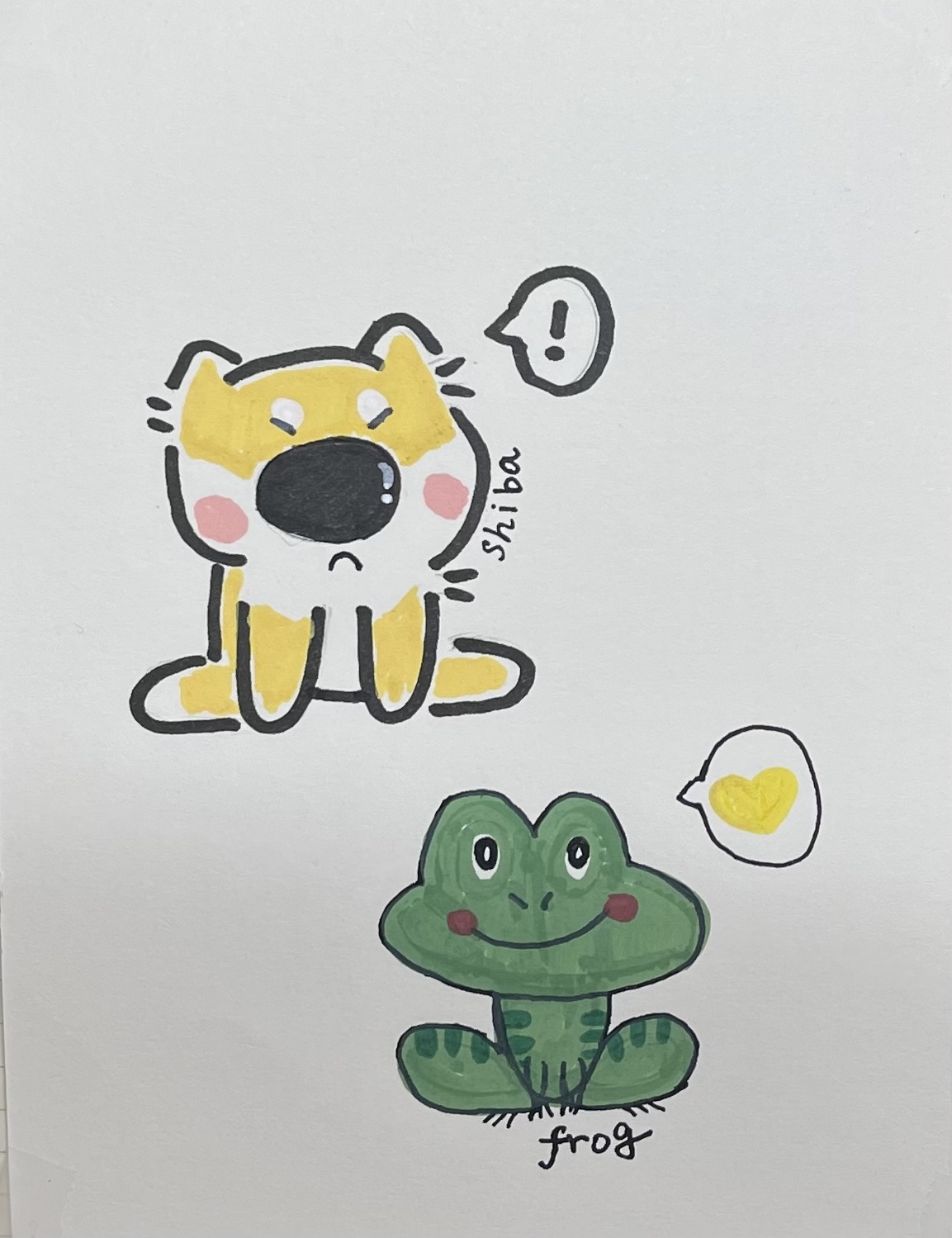 Shiba and Frog Chat