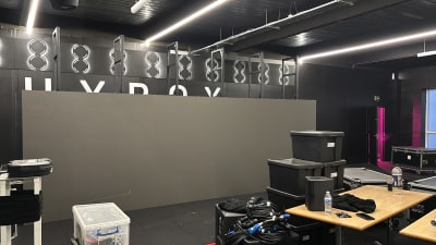 Edinburgh, Half built 3x5 screen, ground stacked on floor