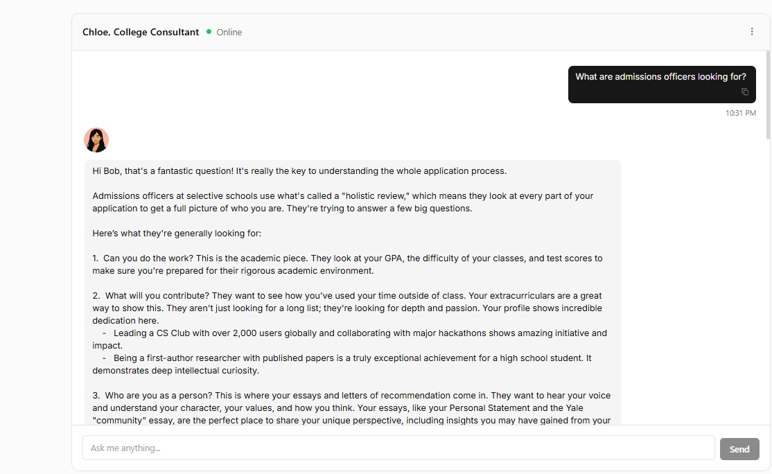 Admissions Q&A preview