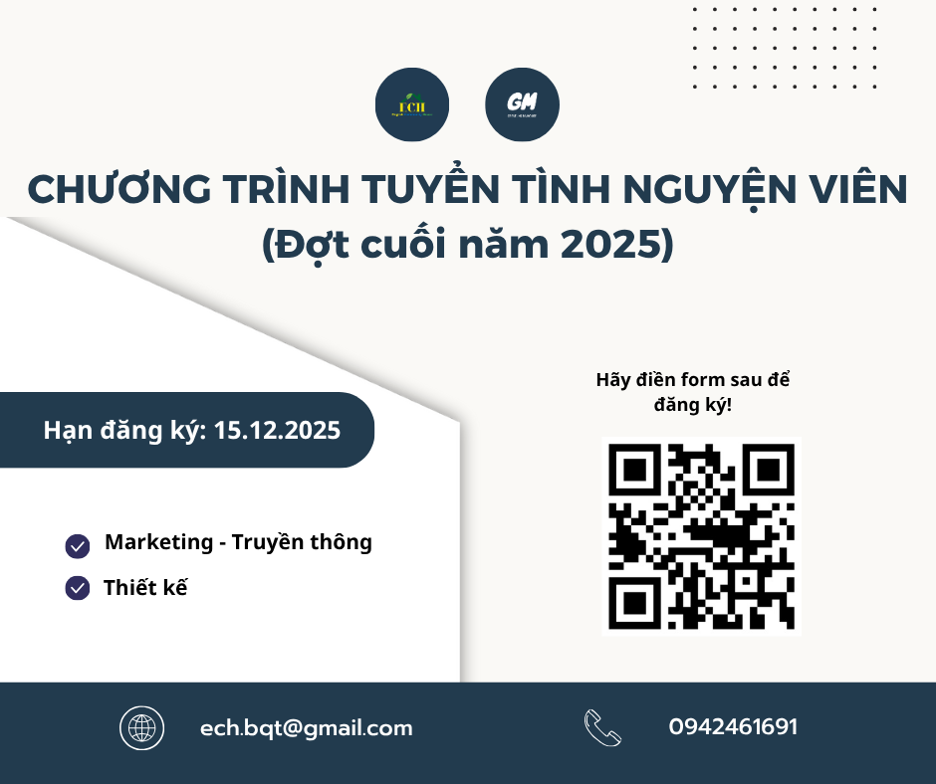 Chương Trình Tuyển Tình Nguyện Viên Cuối Năm 2025
