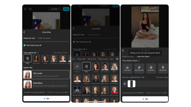 lồng tiếng cho video ai trên capcut