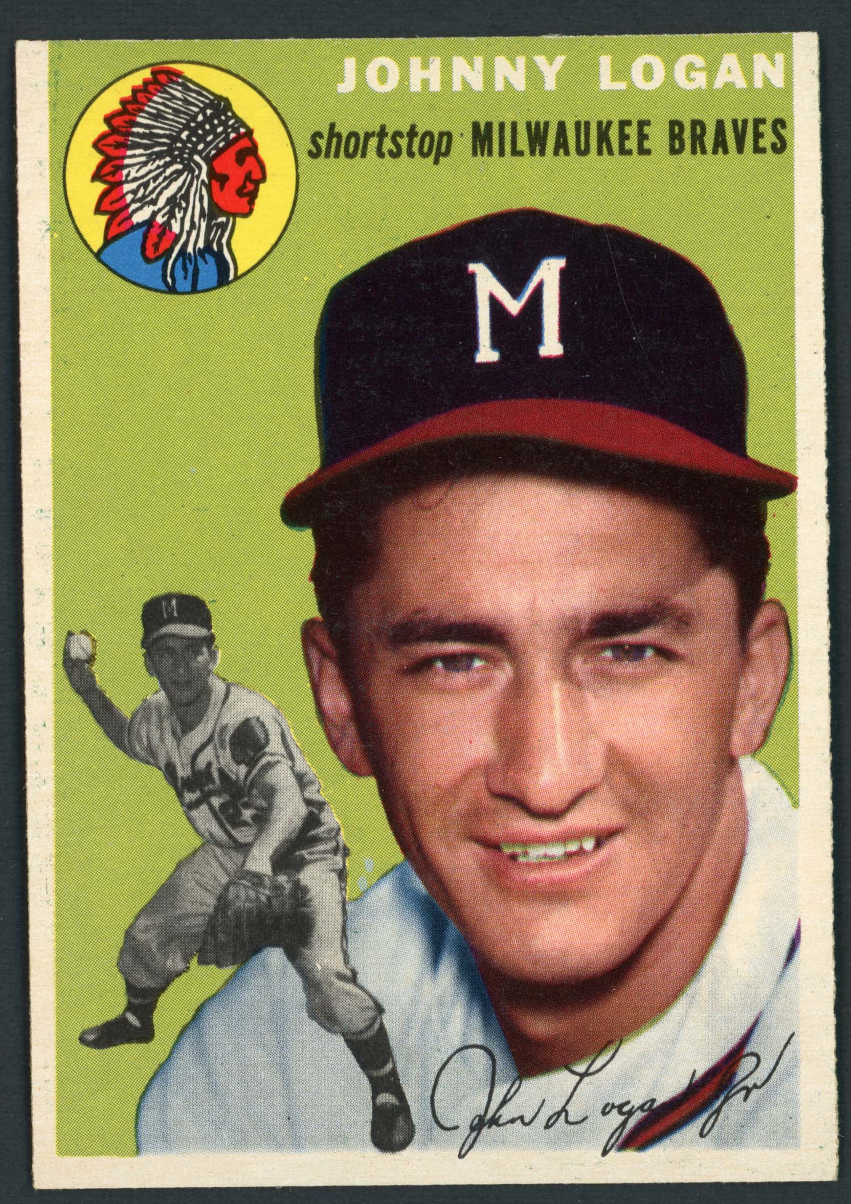 1954 Topps #122 Johnny Logan