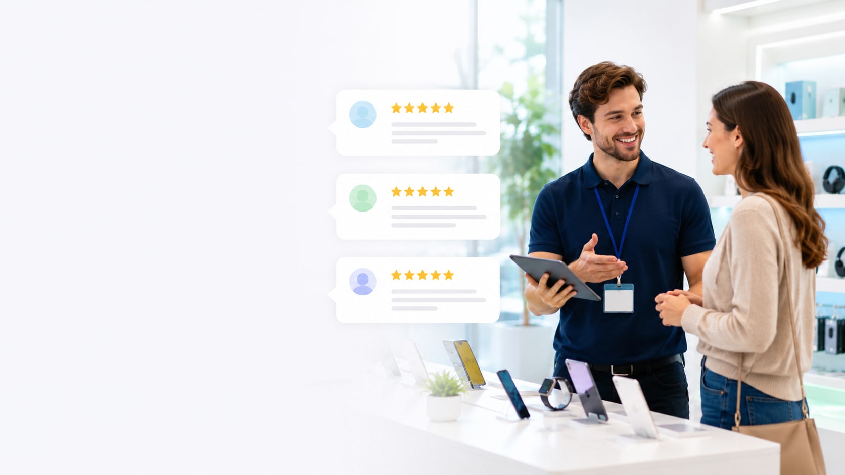 Exemple d'avis positif pour un vendeur ou un commercial