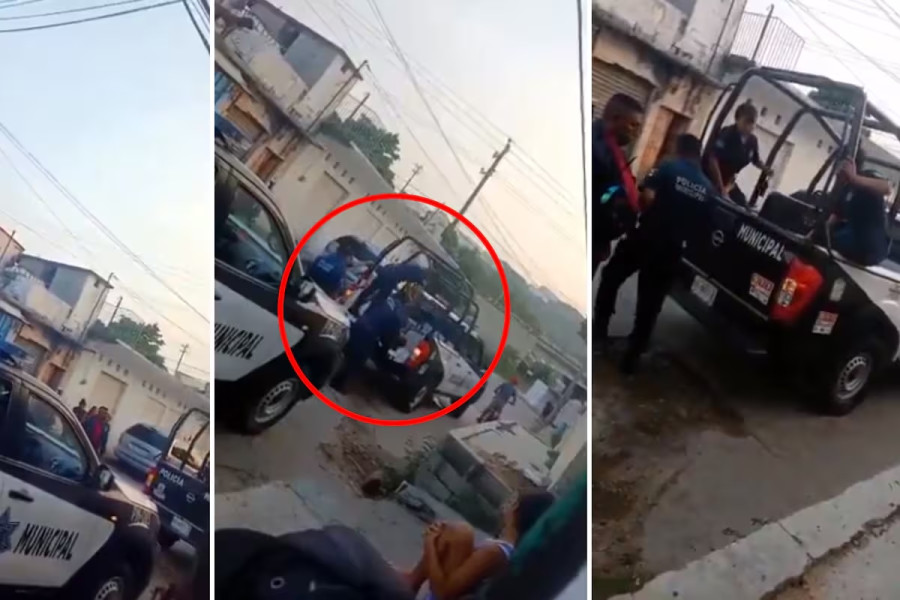 Mujer policía golpea brutalmente a detenida en Oaxaca
