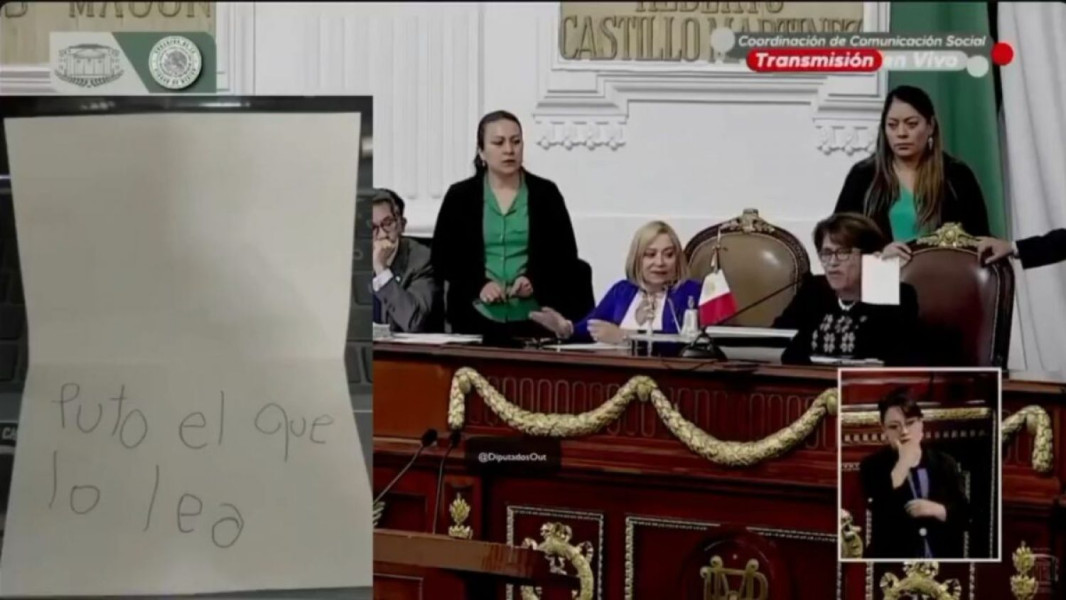Legislador causa polémica con insulto anónimo en votación del congreso de CDMX