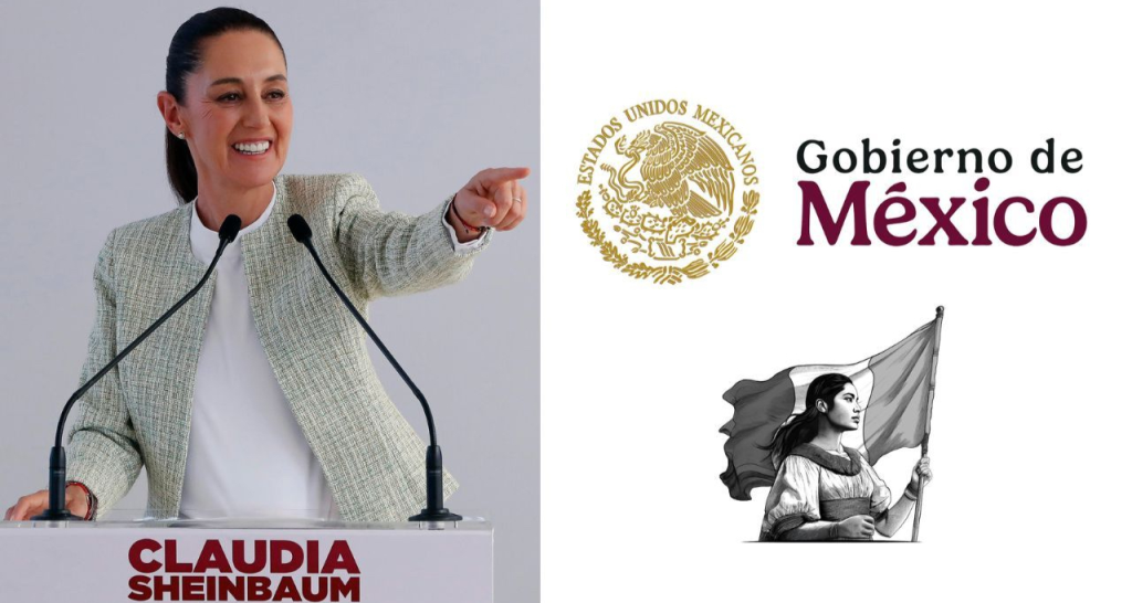 Claudia Sheinbaum presenta el nuevo emblema del Gobierno de México