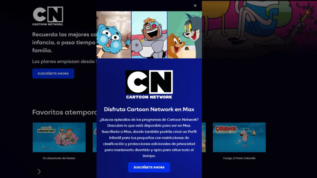 Cartoon network cierra su sitio web: ¡Todo el contenido ahora exclusivo en Max!