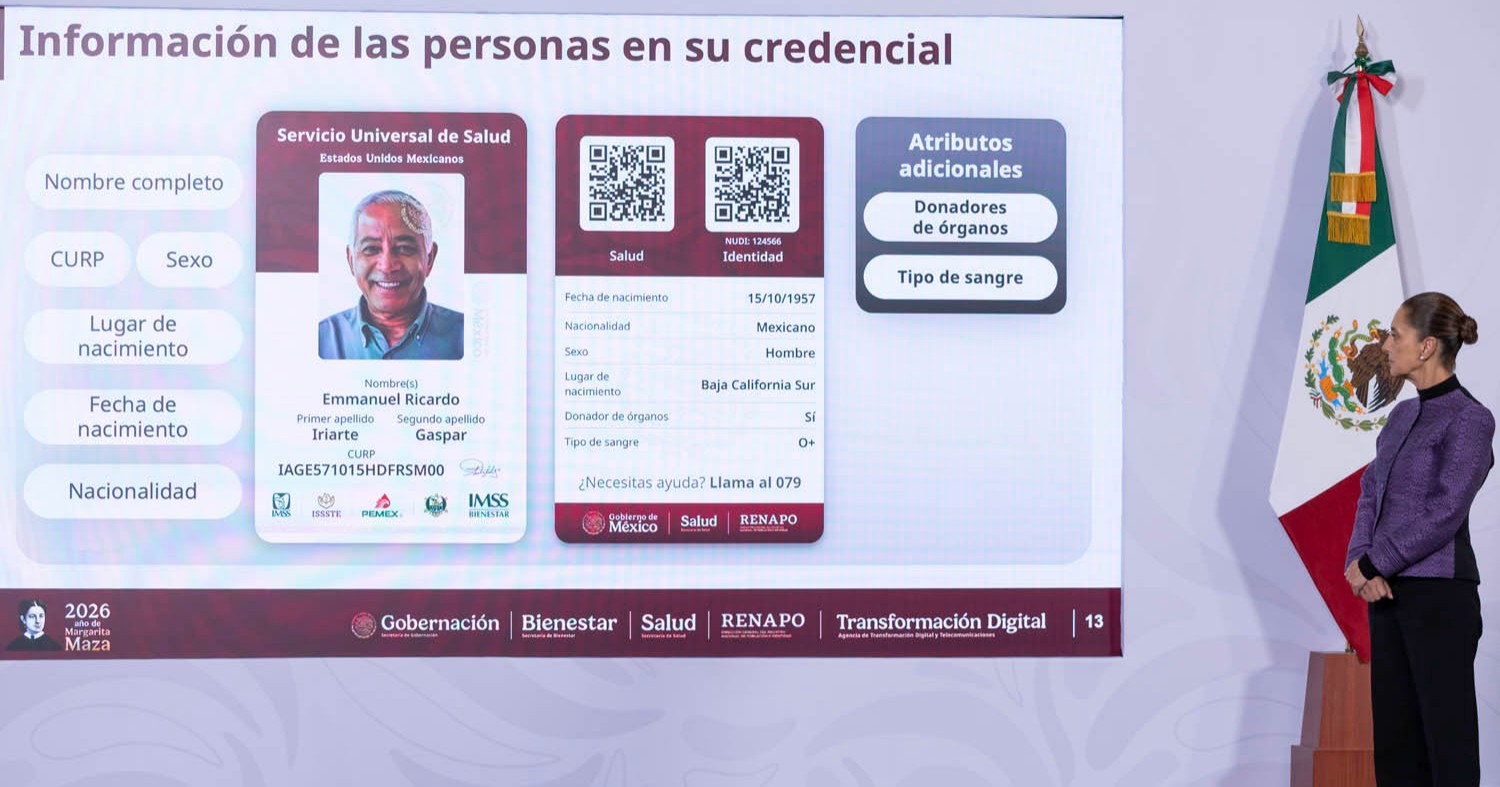 Presidenta Sheinbaum presenta credencial de Salud Universal