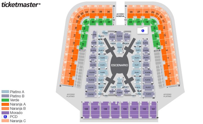 Mapa para BTS en el Estadio GNP Seguros