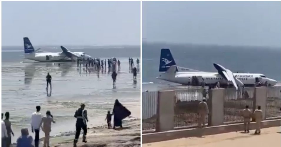 Aeronave realiza aterrizaje de emergencia en playa tras falla técnica al despegar