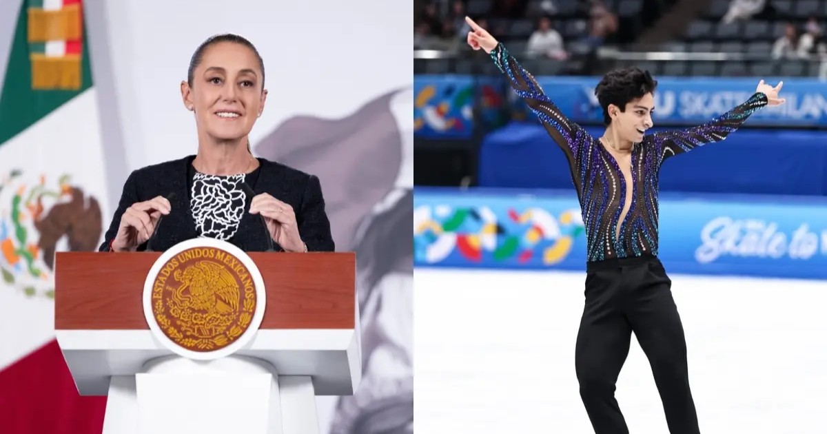 Claudia Sheinbaum felicita a Donovan Carrillo por clasificar a la final de patinaje artístico