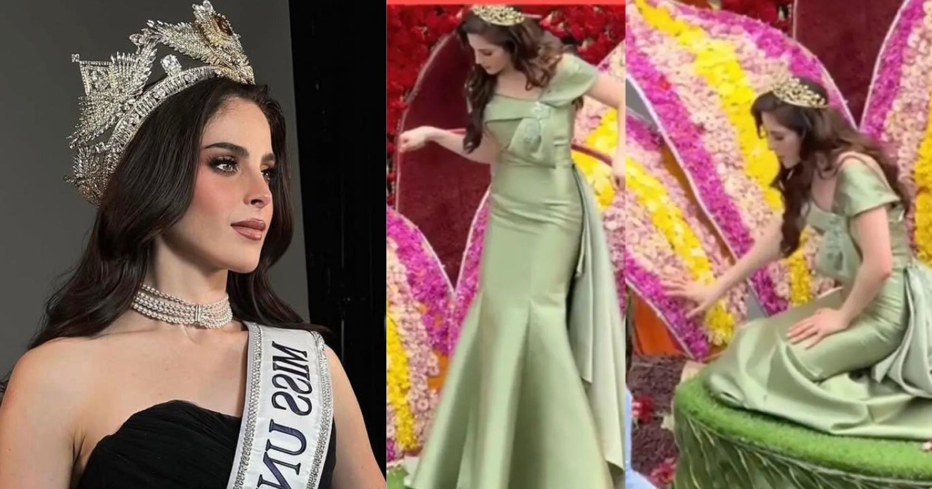 Fátima Bosch sufre desmayo durante desfile en Ecuador