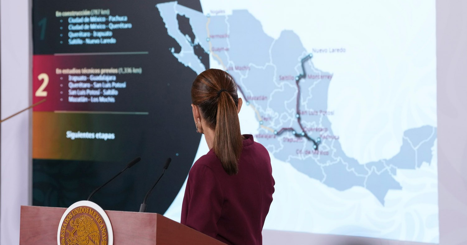 Gobierno federal reporta avances del tren Saltillo–Nuevo Laredo
