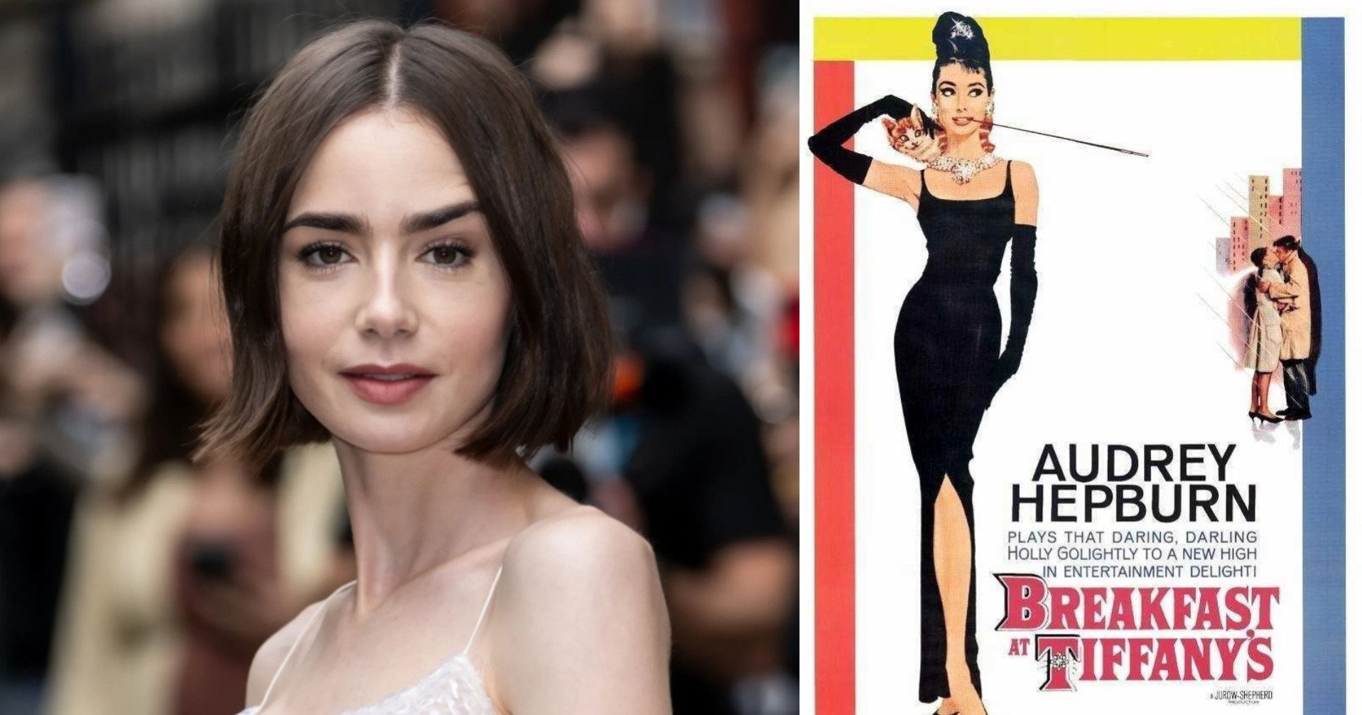 Lilly Collins interpretará a Audrey Hepburn en nueva película sobre 'Desayuno en Tiffany's'