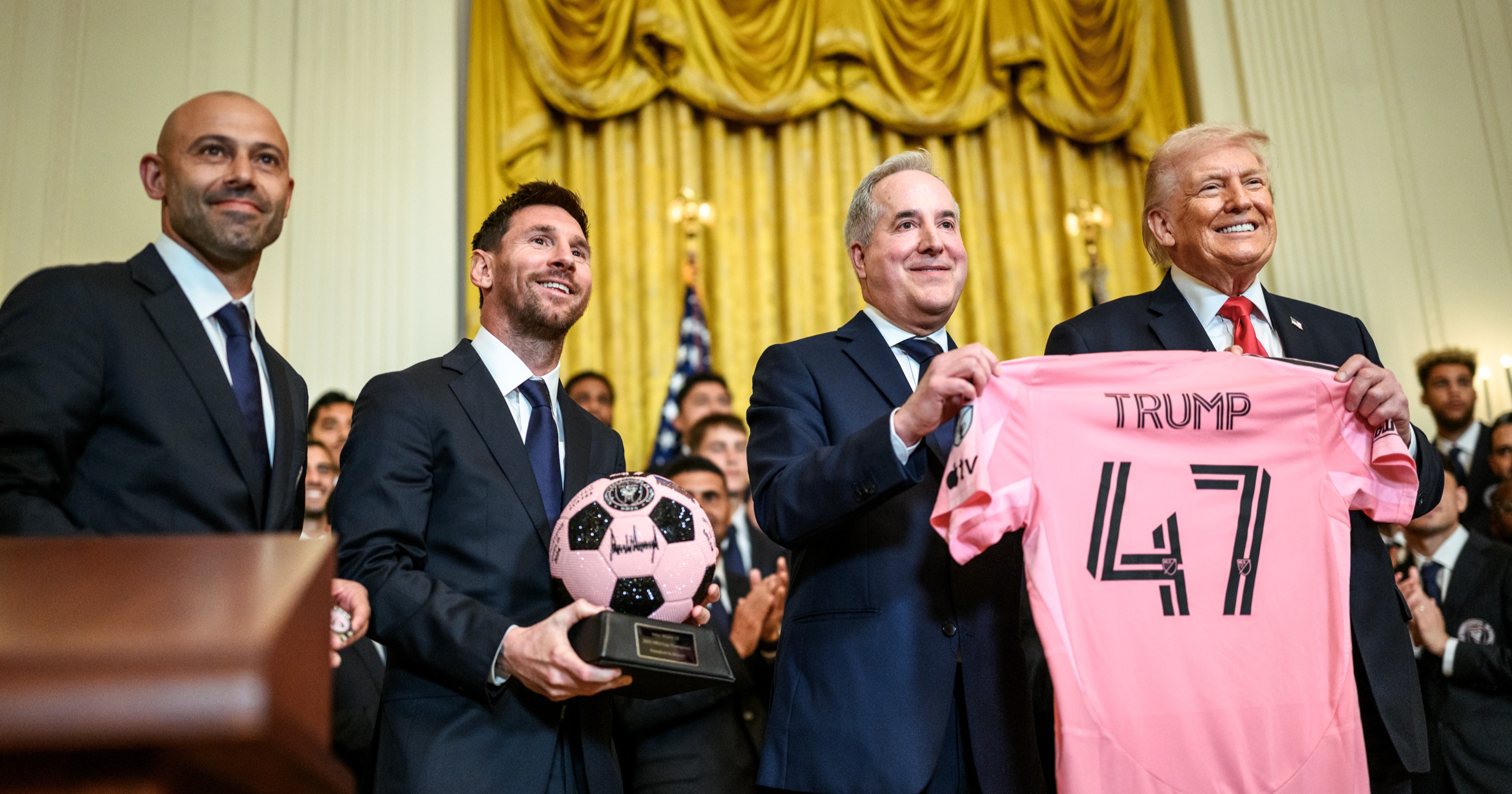 Lionel Messi y el Inter Miami visitaron a Donald Trump en la Casa Blanca 