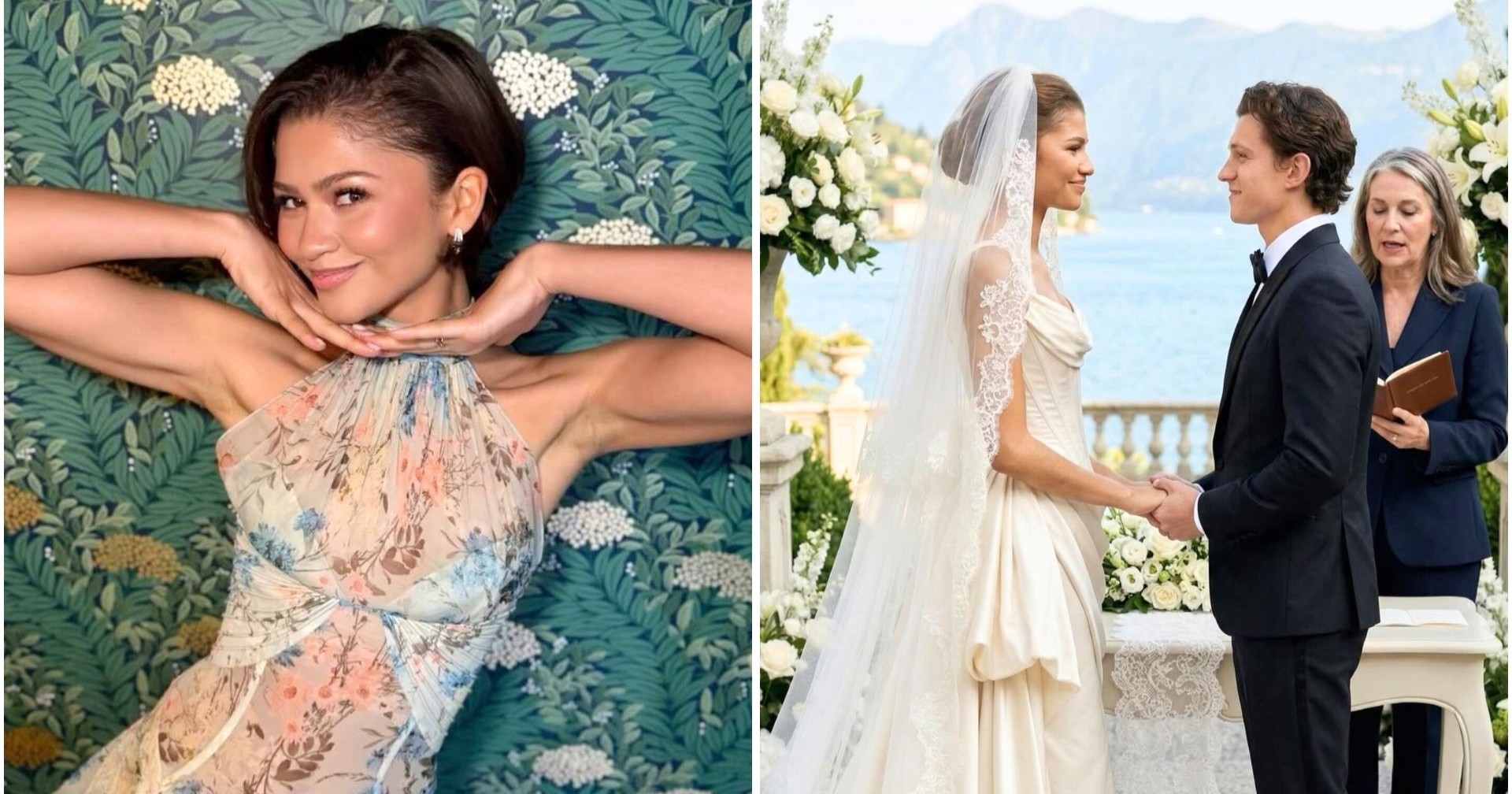 Zendaya reacciona a fotos falsas de su 'boda' con Tom Holland