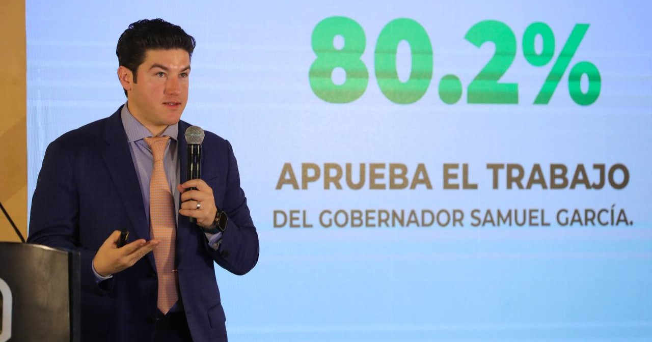 Samuel García reporta 80% de aprobación y defiende el “Modelo Nuevo León” 