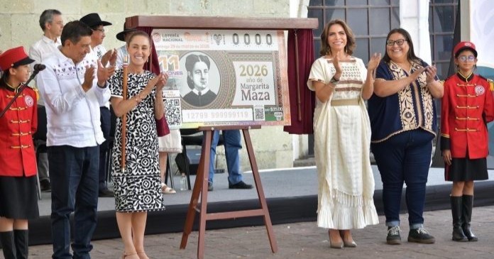 Lotería Nacional honra a Margarita Maza con un billete conmemorativo