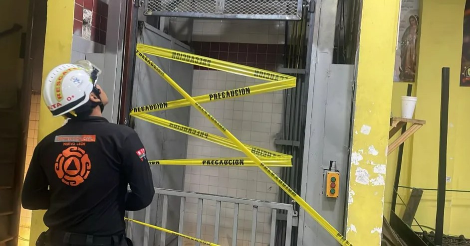  Desplome de ascensor en Central de Abastos deja a una persona herida