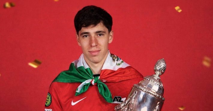 Mateo Chávez sale campeón de copa con el AZ Alkmaar en Países Bajos 