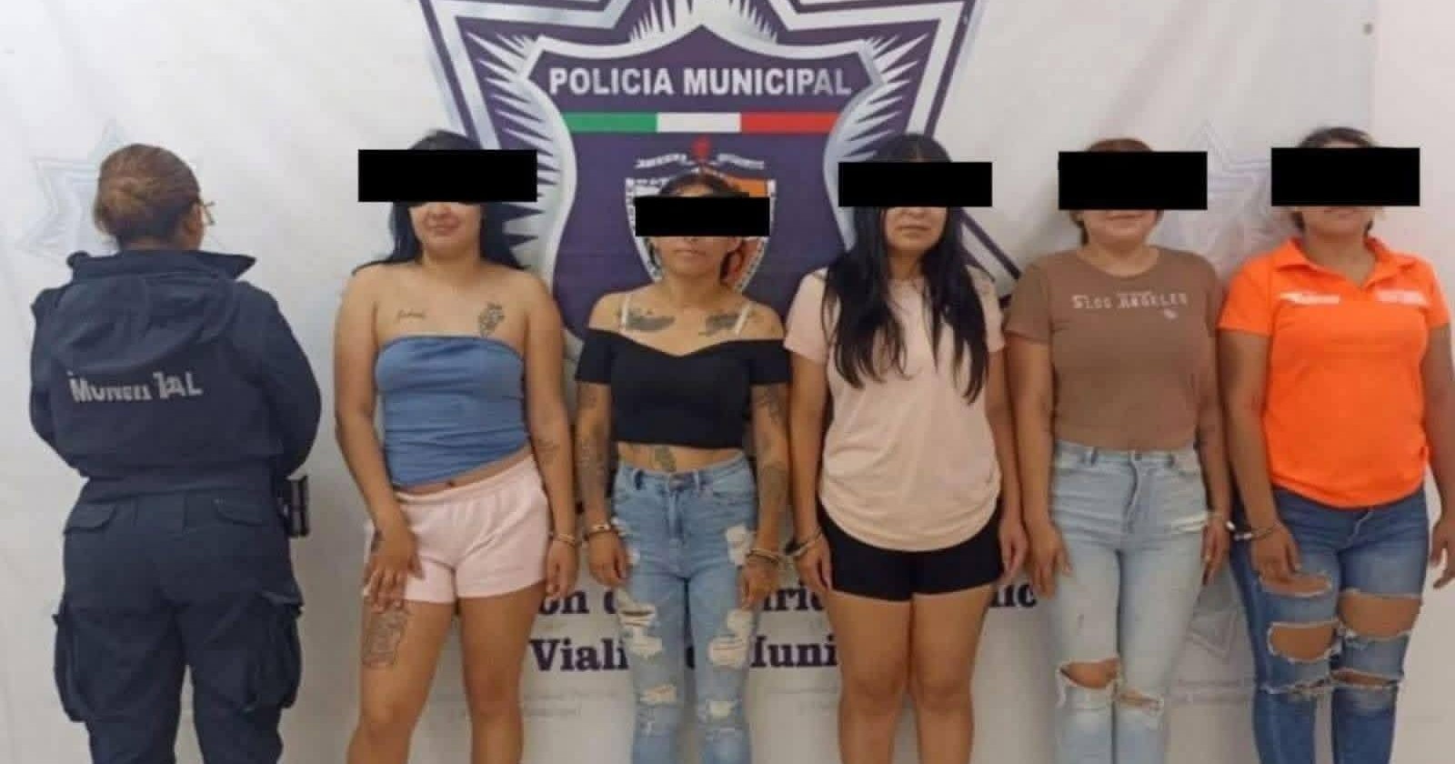 Cinco mujeres son detenidas tras protagonizar riña en Sabinas