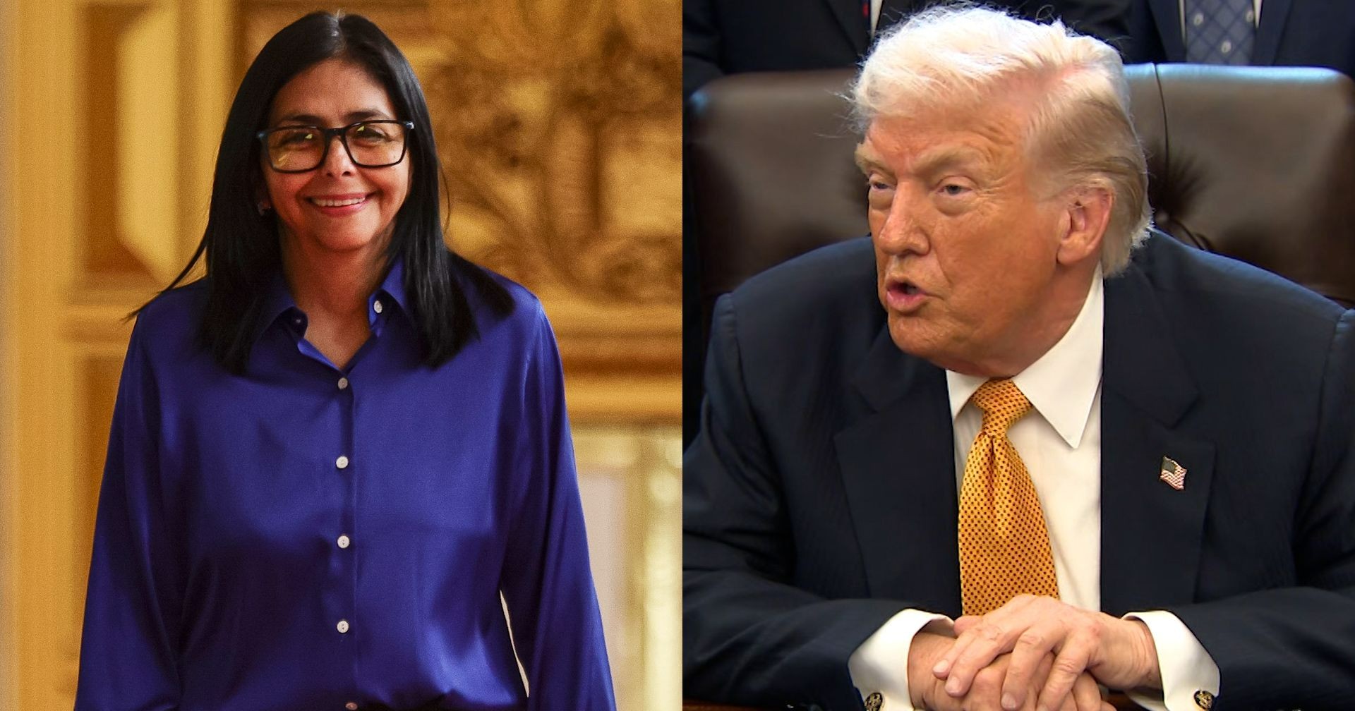 Donald Trump felicita a la presidenta Delcy Rodríguez por su trabajo hecho en Venezuela
