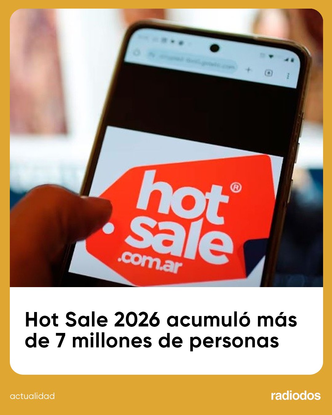 Estadísticas del Hot Sale en Argentina de este año, compartidas por @radio2rosario