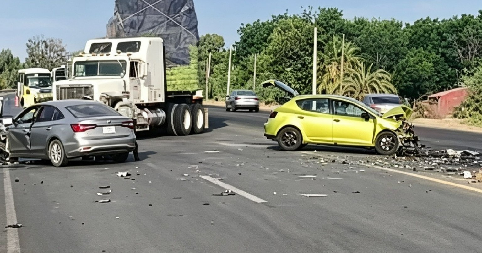 Fuerte accidente paraliza flujo vial de la carretera Torreón-San Pedro