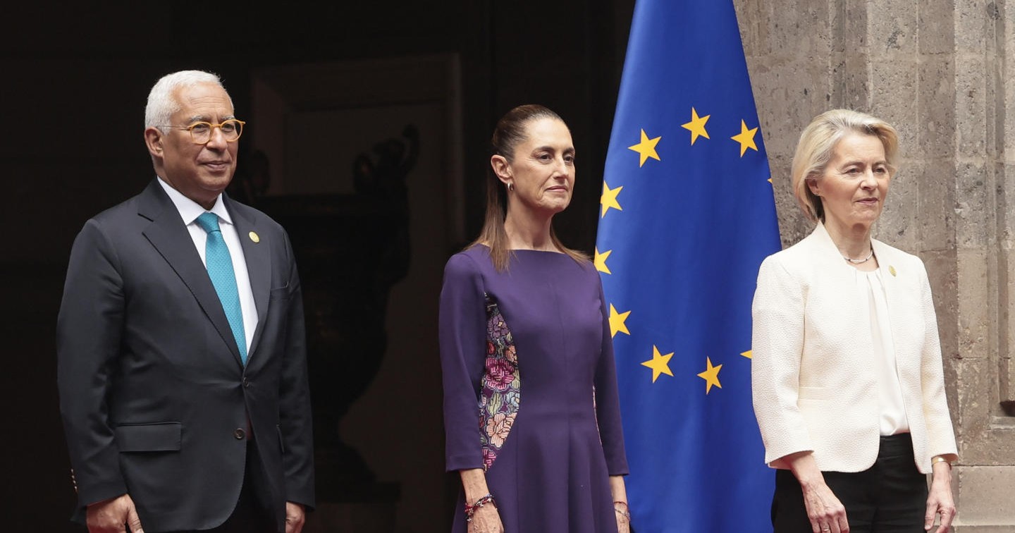 Presidenta Sheinbaum recibe a líderes de la Unión Europea en Palacio Nacional