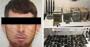 Cae sobrino de “El Chapo” y aseguran arsenal en Chiapas