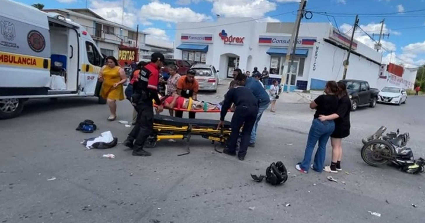 Motociclista resulta herido tras choque en Piedras Negras