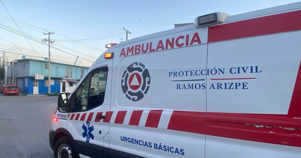Hombre resulta grave tras caer de su bicicleta en Ramos Arizpe