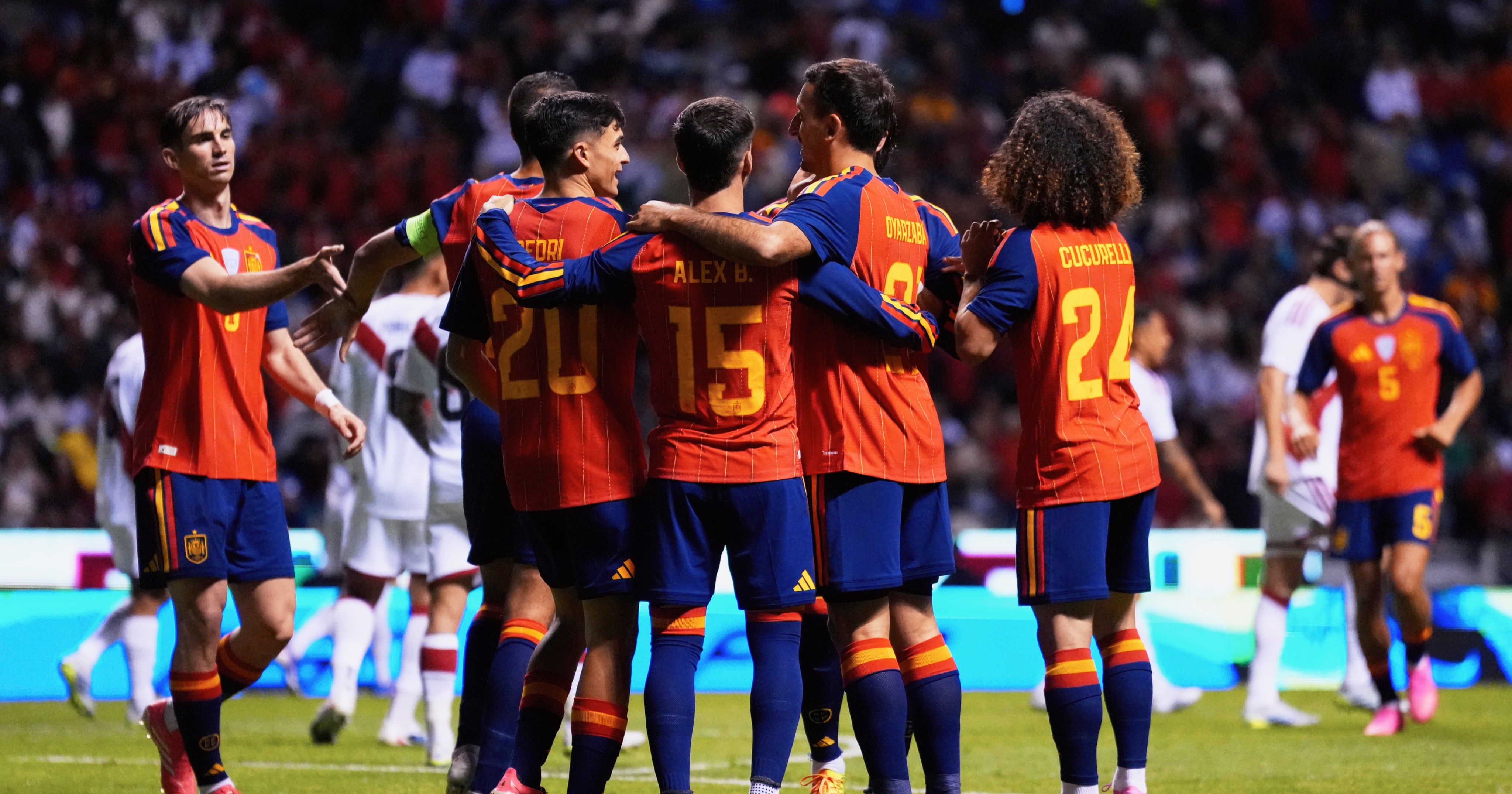 España vence a Perú y demuestra su talento a Puebla previo a su debut 