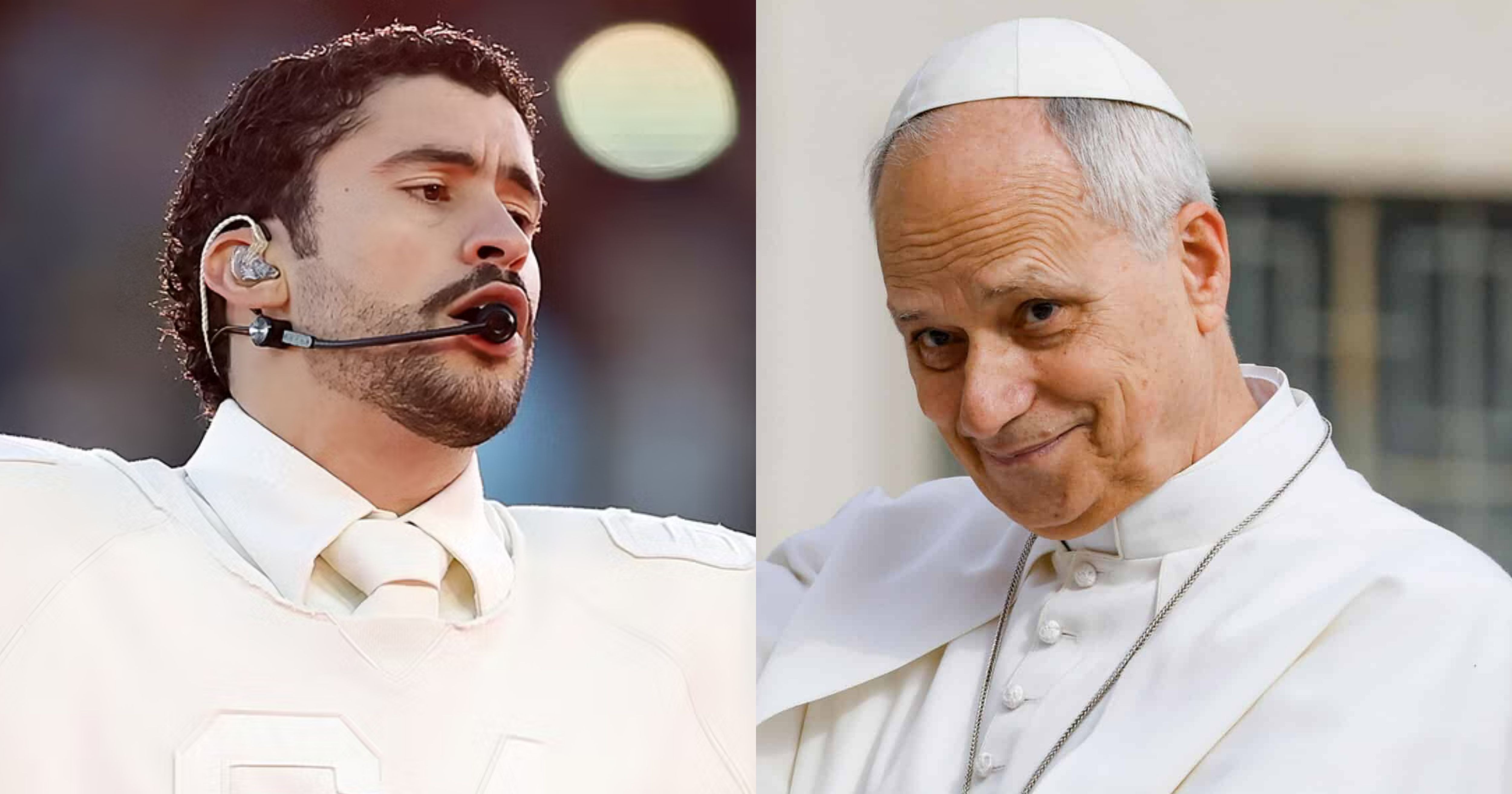 Bad Bunny saluda al papa León XIV durante visita a Madrid