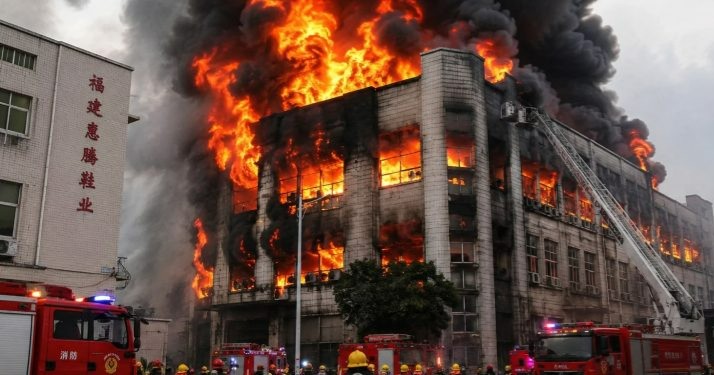 Incendio en fábrica de calzado deja decenas de muertos en China