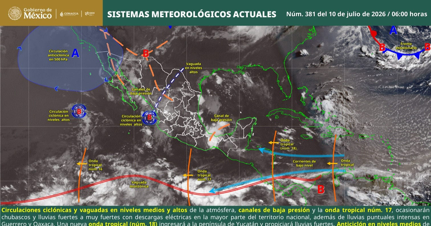 Alerta Protección Civil Coahuila por lluvias muy fuertes, vientos intensos y posible caída de granizo