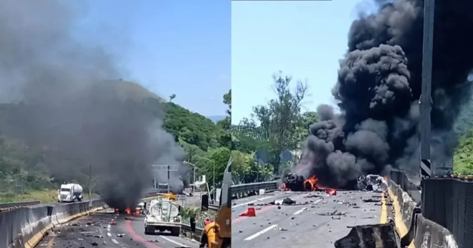 Carambola en autopista Guadalajara - Tepic deja 16 muertos