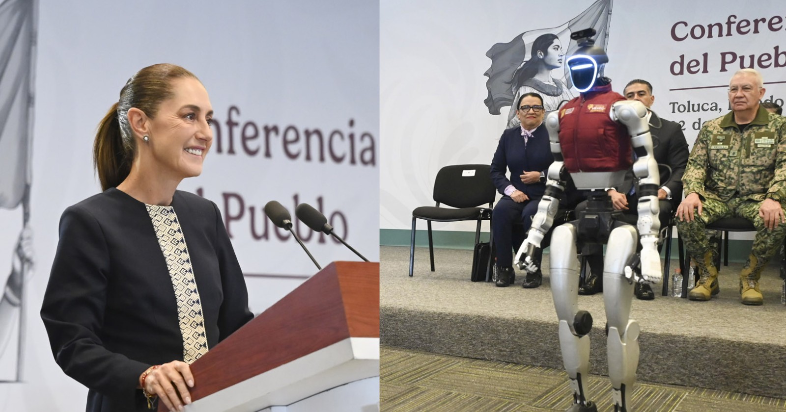Presidenta Sheinbaum presenta a Ceci y K7 como refuerzos a la seguridad