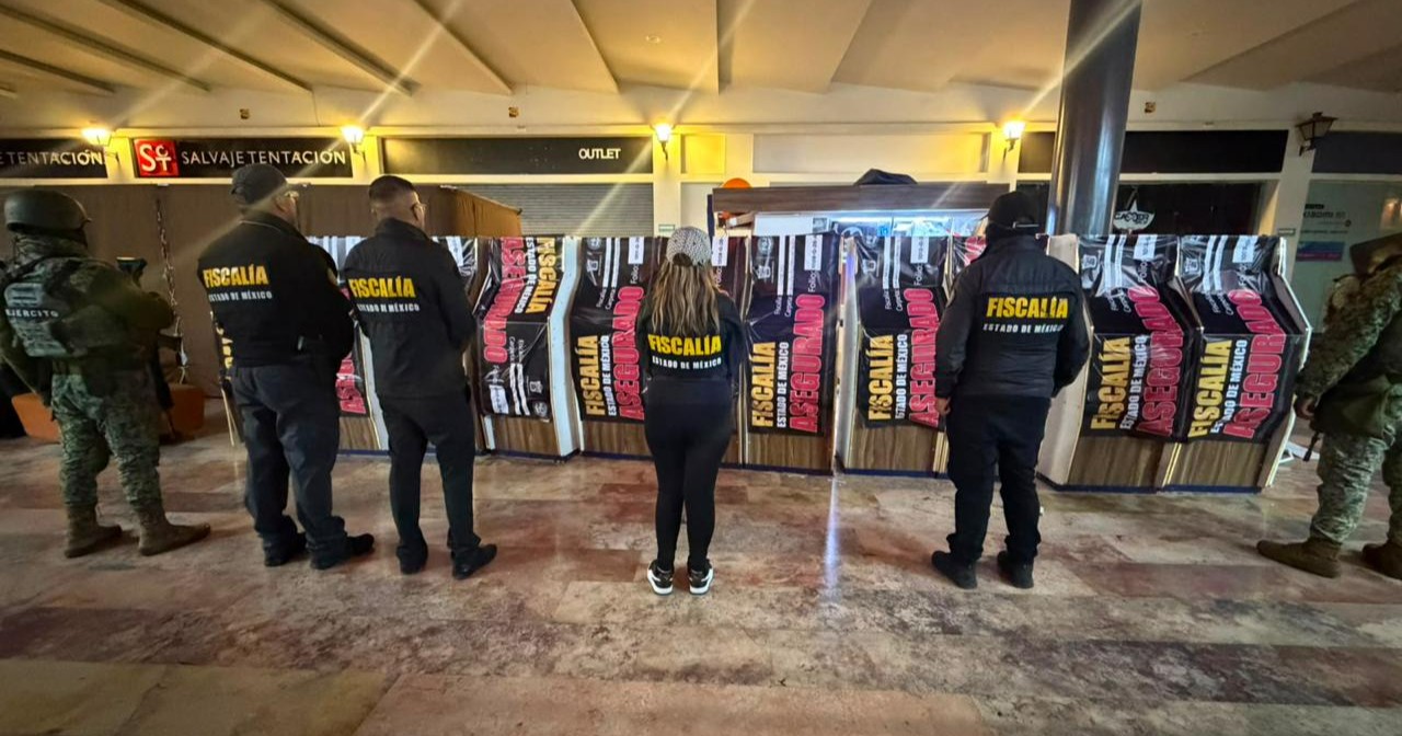 Aseguran más de 3 mil tragamonedas en operativo contra la extorsión en el Estado de México