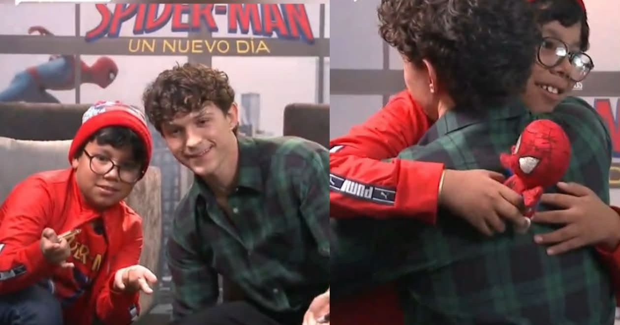 Tom Holland cumple el sueño de un pequeño fan en México